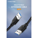 CABLETIME καλώδιο USB 3.0 C160, M-M, 5Gbps, 1m, μαύρο CABLETIME καλώδιο USB 3.0 C160, M-M, 5Gbps, 1m, μαύρο