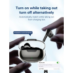 LDNIO earphones με θήκη φόρτισης T02, True Wireless, λευκά