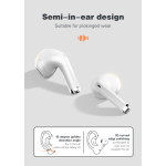 LDNIO earphones με θήκη φόρτισης T03, True Wireless, λευκά
