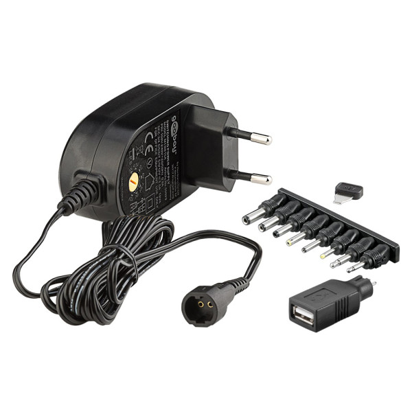 GOOBAY universal τροφοδοτικό 59029 με 9x βύσματα, 3V-12V, 18W/1.5A