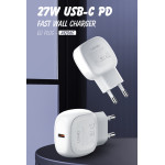 LDNIO φορτιστής τοίχου A1206C με καλώδιο USB-C, 1x USB-C, 27W PD, λευκός LDNIO φορτιστής τοίχου A1206C με καλώδιο USB-C, 1x USB-C, 27W PD, λευκός