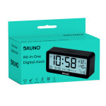 BRUNO ξυπνητήρι BRN-0128 με μέτρηση θερμοκρασίας και υγρασίας, μαύρο BRUNO ξυπνητήρι BRN-0128 με μέτρηση θερμοκρασίας και υγρασίας, μαύρο