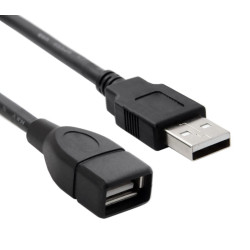 POWERTECH Καλώδιο USB 2.0 σε USB female, 1.5m, Black