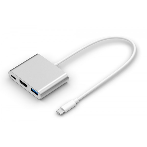 POWERTECH μετατροπέας USB 3.0 Type-C σε USB 3.0, Type C & HDMI, ασημί POWERTECH μετατροπέας USB 3.0 Type-C σε USB 3.0, Type C & HDMI, ασημί