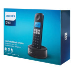 PHILIPS ασύρματο τηλέφωνο D1611B/34, με ελληνικό μενού, μαύρο PHILIPS ασύρματο τηλέφωνο D1611B/34, με ελληνικό μενού, μαύρο