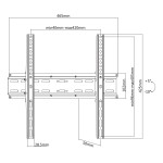 BRATECK Επιτοίχια βαση KL25-44T, για οθόνη 32