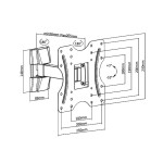 BRATECK επιτοίχια βάση KLA27-221 για τηλεόραση 23-42