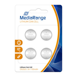 MEDIARANGE Μπαταρία λιθίου 3v  CR2025 - Συσ.4 τεμ.