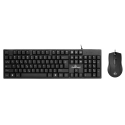 POWERTECH set ποντίκι & πληκτρολόγιο PT-1075, ενσύρματο, 1000dpi, μαύρο