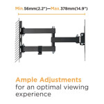 POWERTECH επιτοίχια βάση PT-1129 για τηλεόραση 23-43