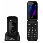 POWERTECH Κινητό Τηλέφωνο Sentry Dual II, 2 οθόνες, SOS Call, μαύρο