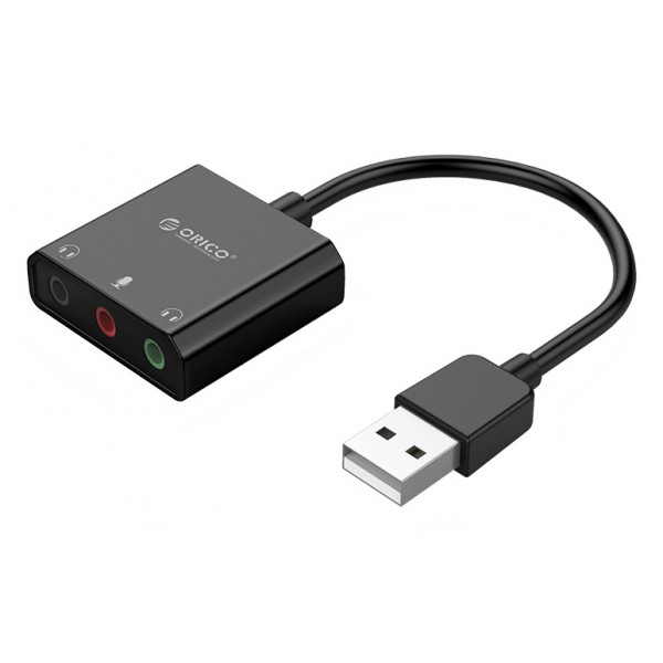 ORICO USB κάρτα ήχου SKT3, USB2.0, 3x 3.5mm, μαύρο ORICO USB κάρτα ήχου SKT3, USB2.0, 3x 3.5mm, μαύρο