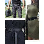 Ζώνη στρατιωτικού τύπου TMV-0043, ρυθμιζόμενη, μαύρη