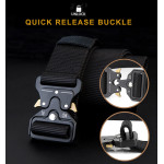 Ζώνη στρατιωτικού τύπου TMV-0043, ρυθμιζόμενη, μαύρη