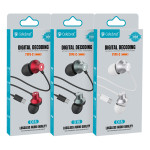 CELEBRAT earphones με μικρόφωνο D15, USB-C, 1.2m, μαύρα